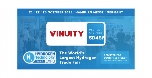 Banner zum VINUITY-Messestand auf der Hydrogen Technology World Expo 2025